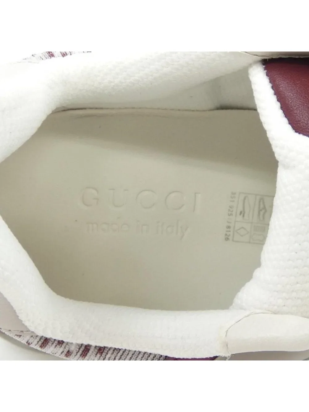 Gucci Sneakers White 8 Gray Red